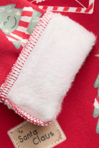 Baby Christmas sleepsuit - Plush Lined