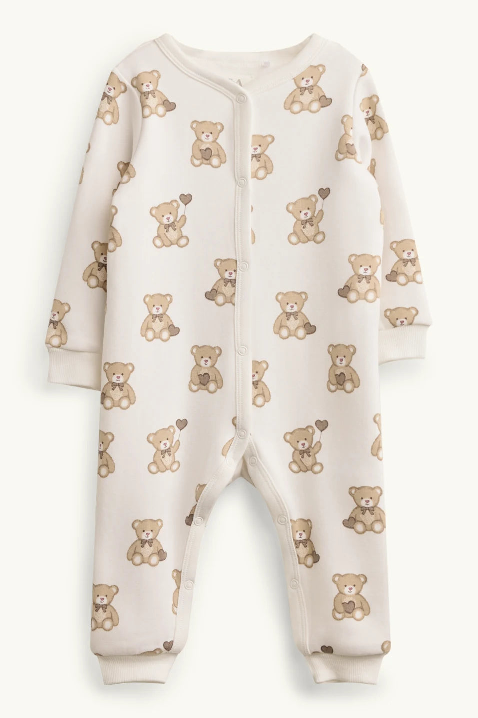 Bear - Baby Sleepsuit - plush lined