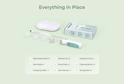Momcozy BreezyClear 2-in-1 Spray & Suction Electric Nasal Aspirator