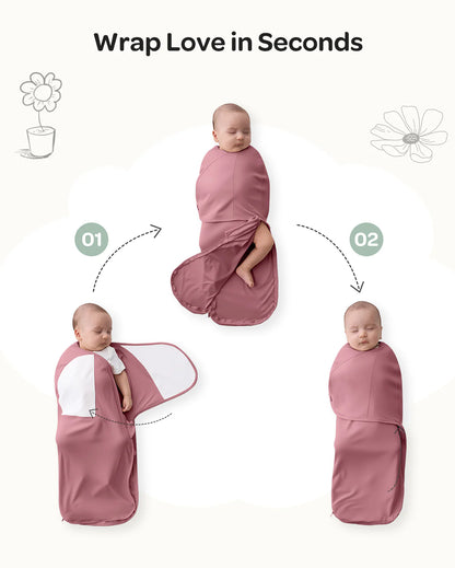 Momcozy Easy Swaddle Wrap - Pack of 2 - BLOOM