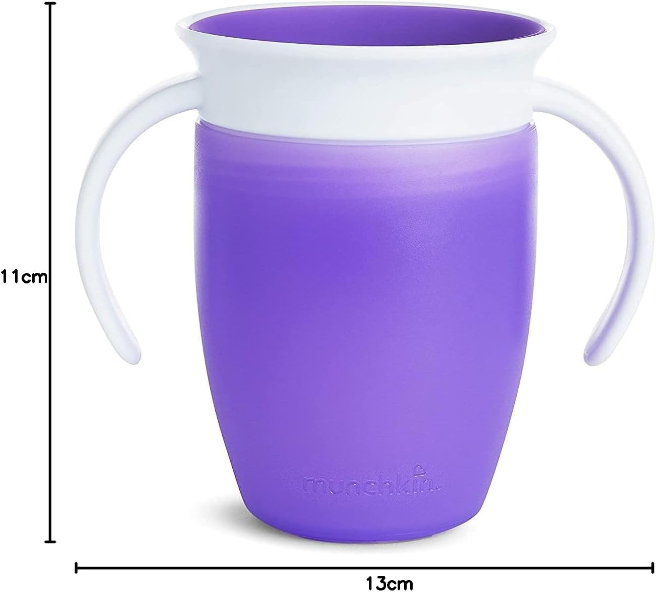 Munchkin 360° Trainer cup, Spill proof and leak proof cup with handle & Lid - 6m+ - Purple