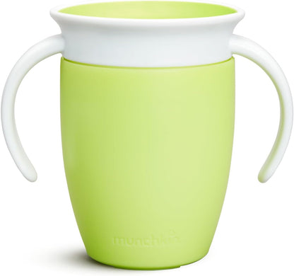 Munchkin 360° Trainer cup, Spill proof and leak proof cup with handle & Lid - 6m+ - Green