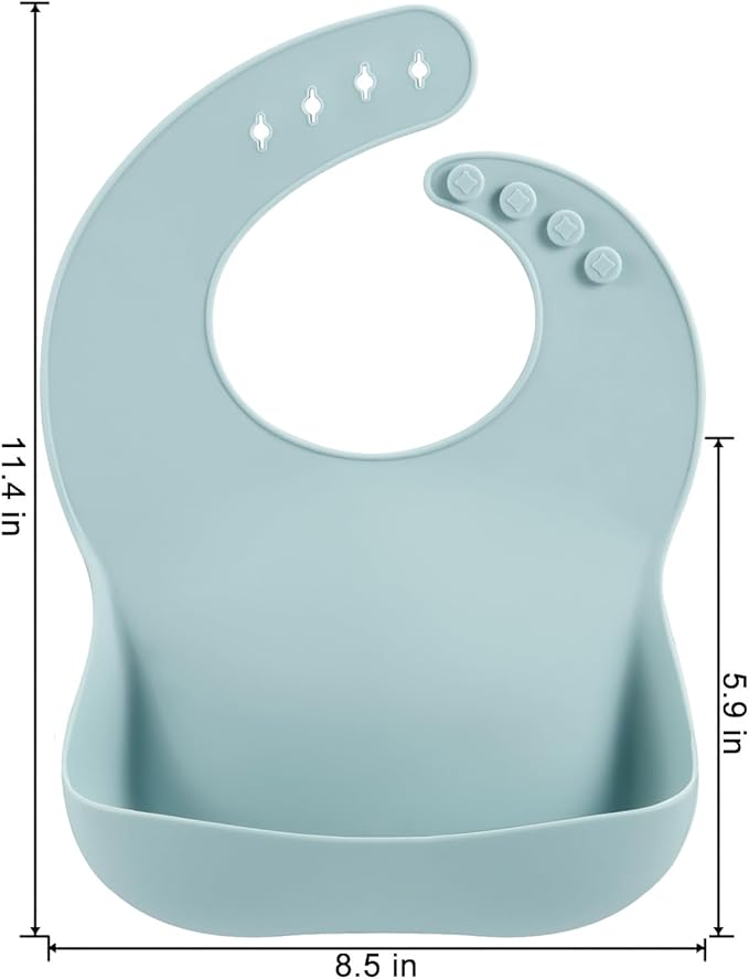 Silicone Baby Bib, BPA Free for Babies and Toddlers