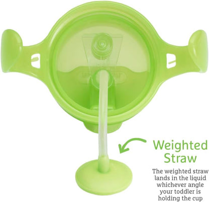 Munchkin Any Angle Click Lock Weighted Straw Trainer Cup - 6m+, Green