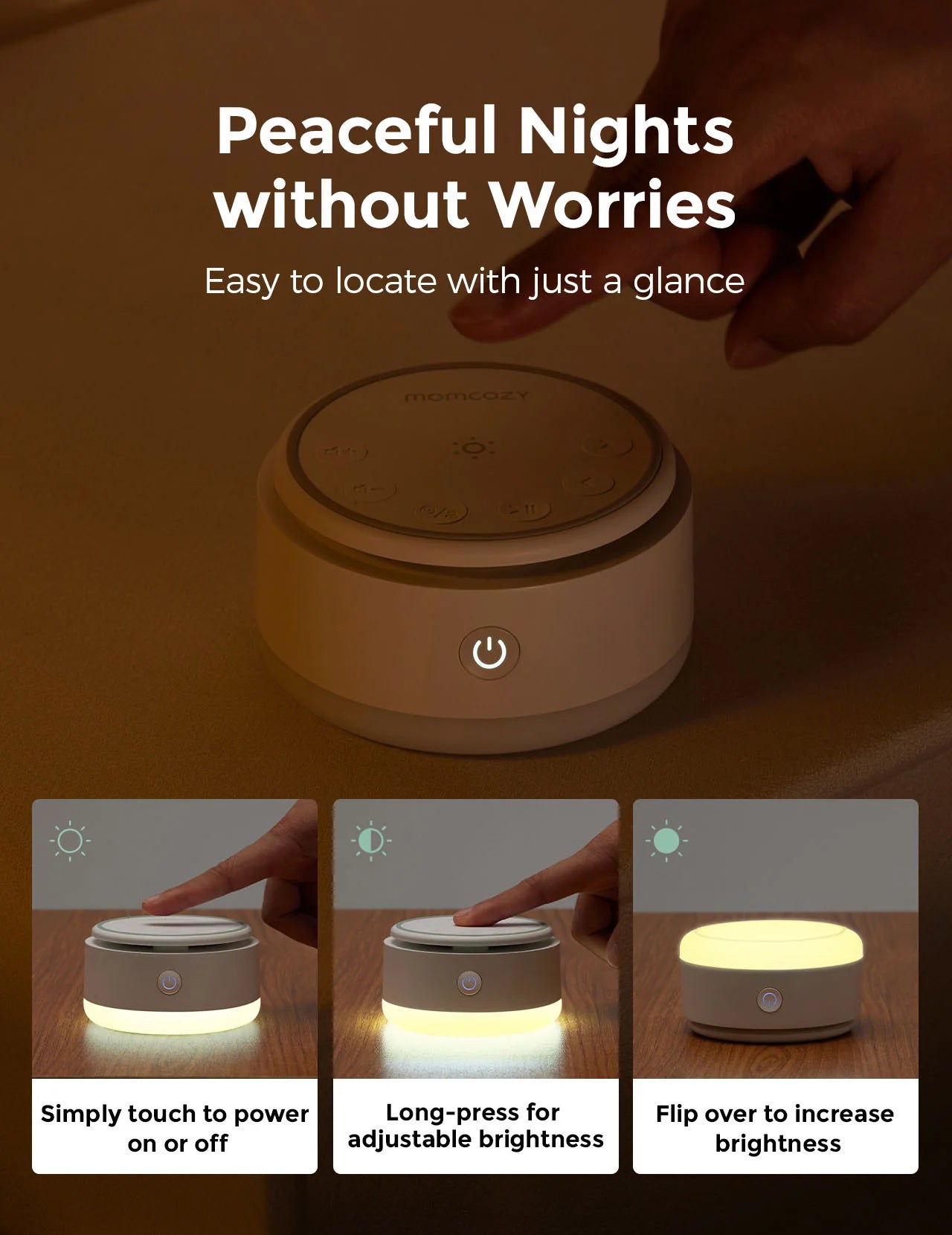 Momcozy Baby Sound Machine - Warm Light