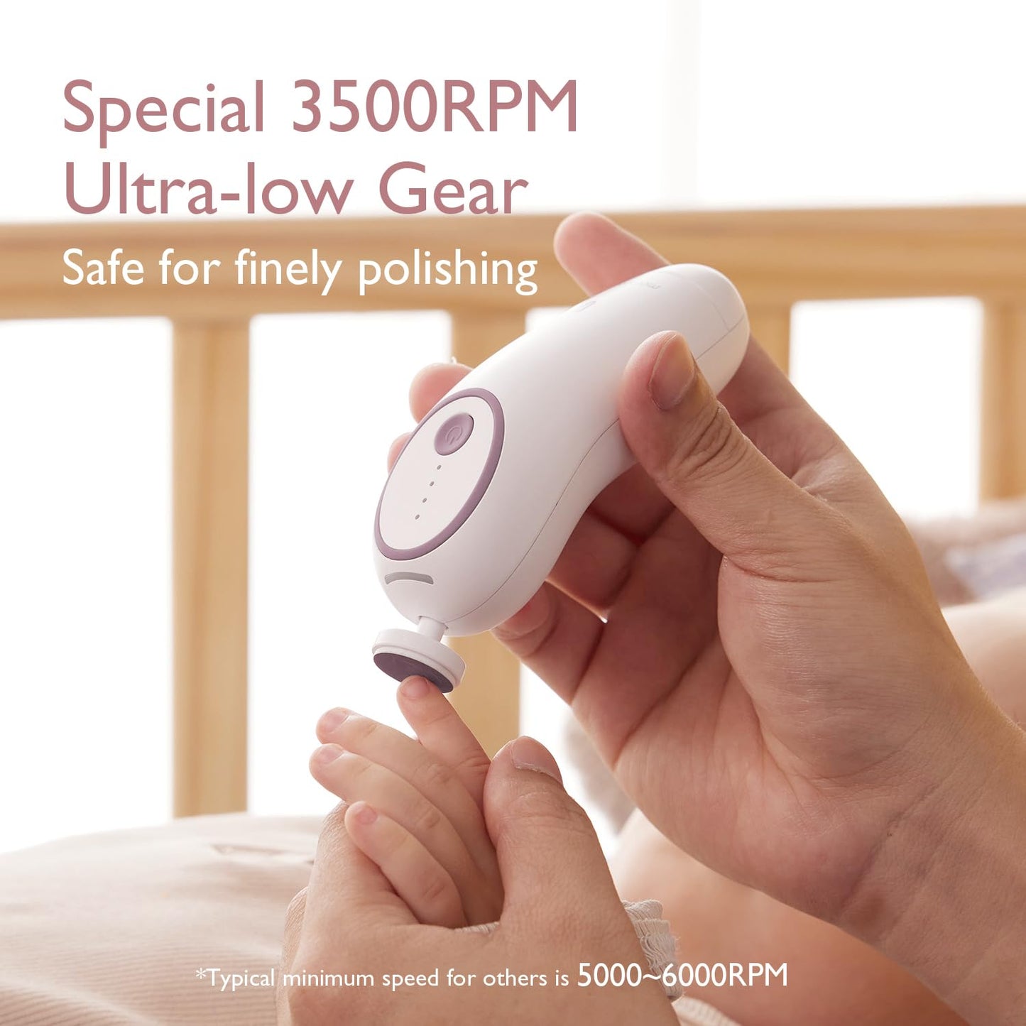 Momcozy Electric Baby Nail File - Low Noise - Pink