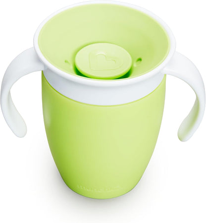 Munchkin 360° Trainer cup, Spill proof and leak proof cup with handle & Lid - 6m+ - Green