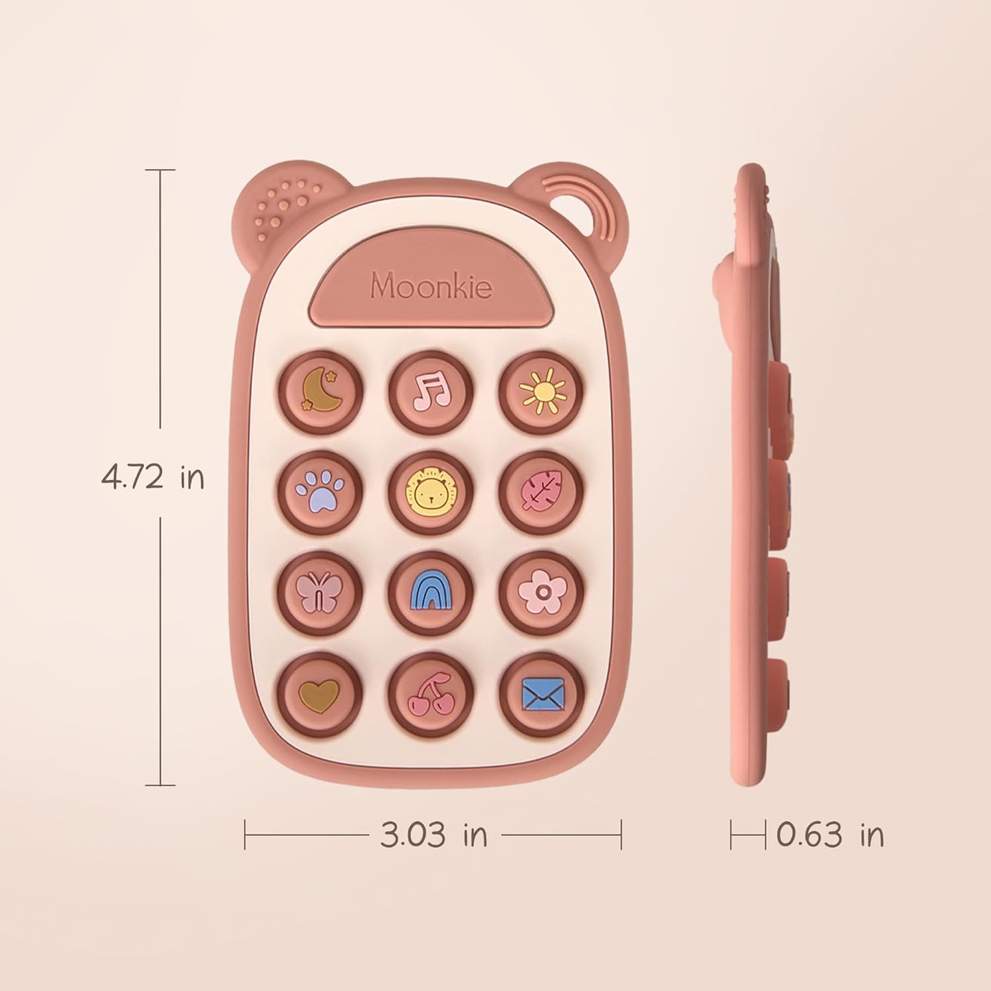 Silicone Phone Press Toy - Blush