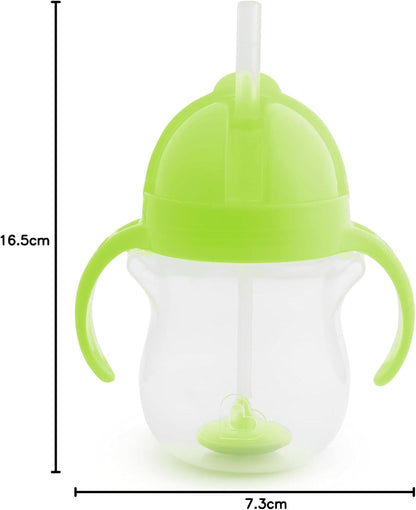 Munchkin Any Angle Click Lock Weighted Straw Trainer Cup - 6m+, Green
