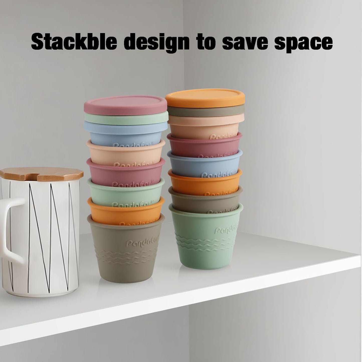 Reusable  Silicone Baby Food Storage Containers - 120 ml