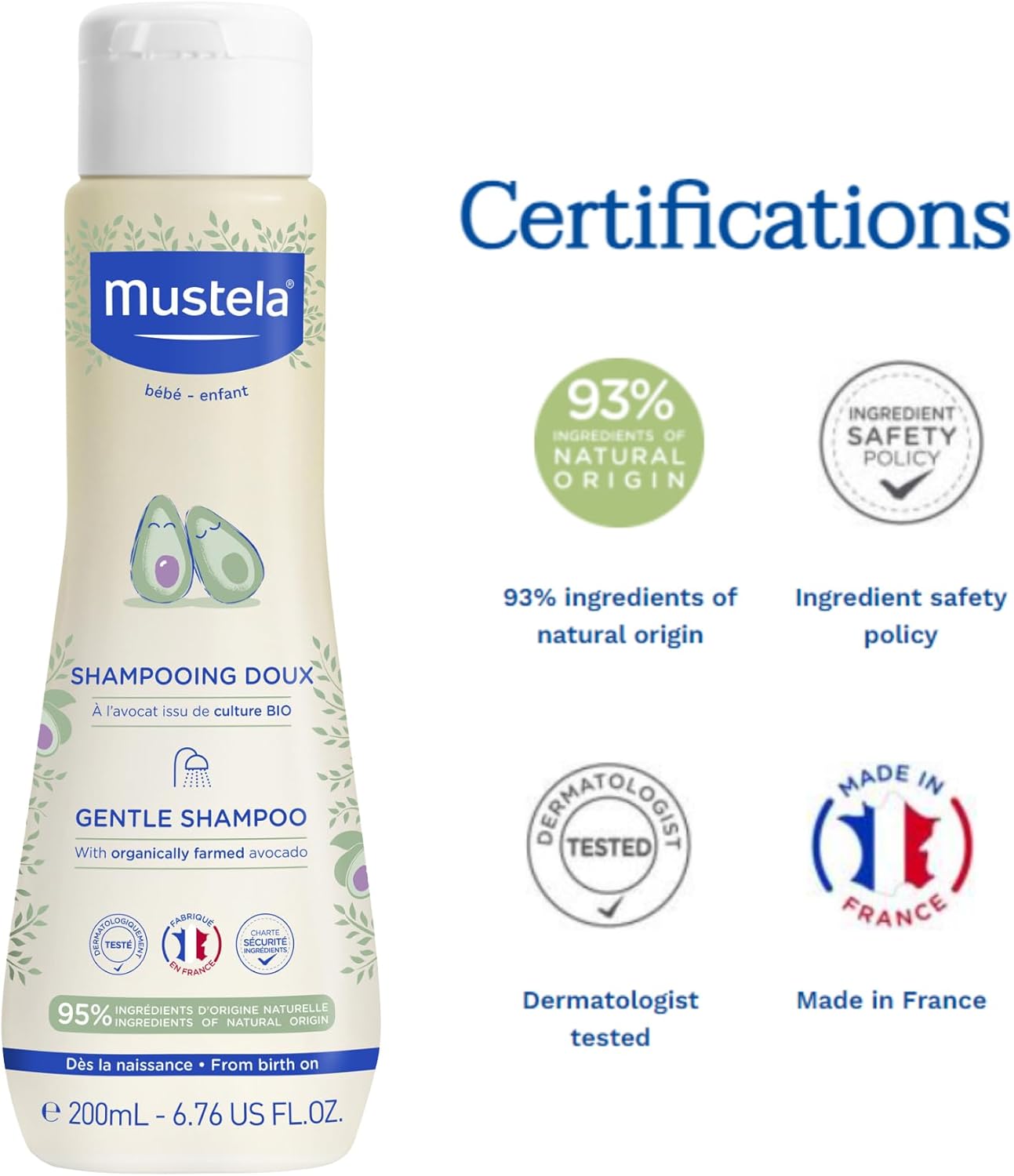 Mustela Gentle Shampoo with Natural Avocado - 200ml