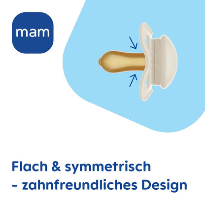 MAM Original - Pack of 2 natural rubber Pacifiers - 0-6 Months - Bear/Otter Blue