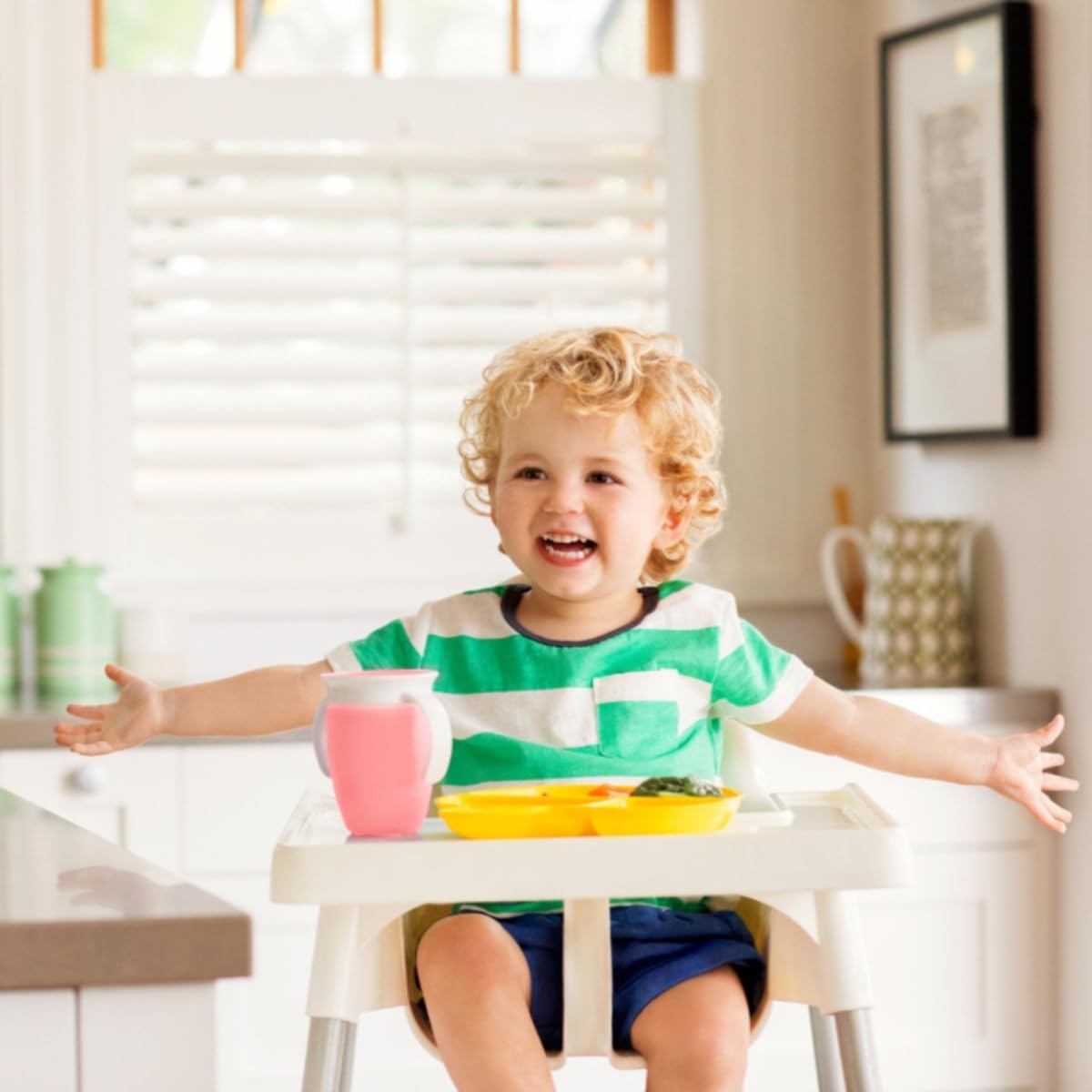 Munchkin 360° Trainer cup, Spill proof and leak proof cup with handle & Lid - 6m+ - Coral pink