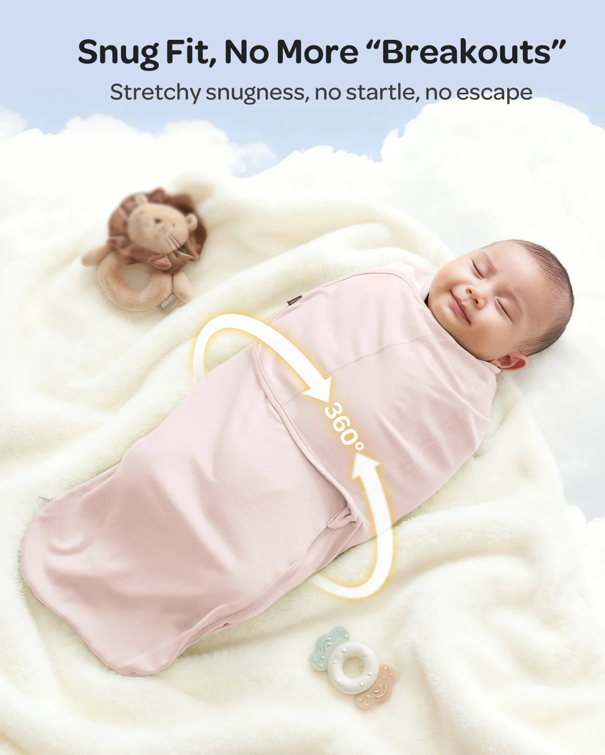Momcozy Easy Swaddle Wrap - Pack of 2 - BLOOM
