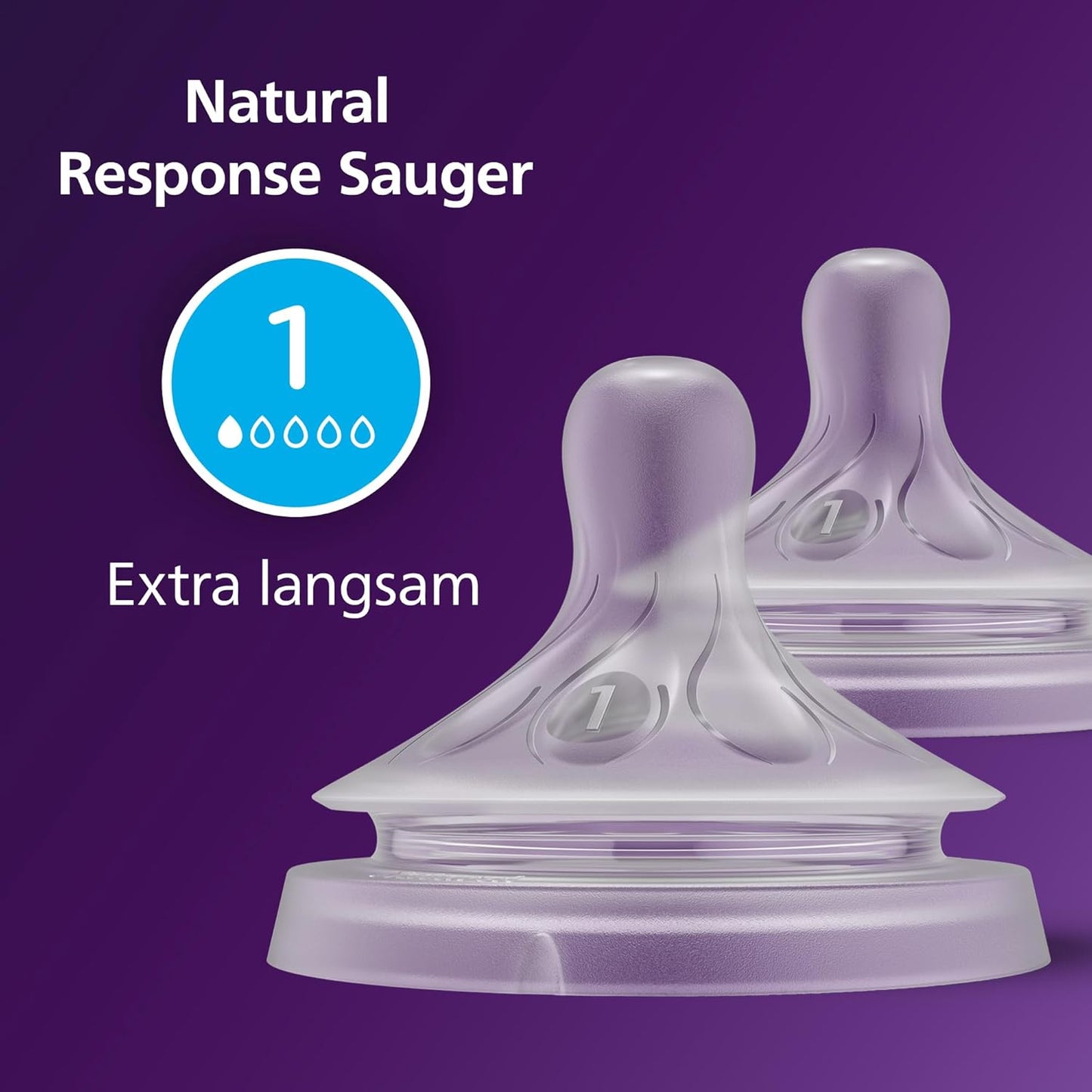 Philips Avent Natural Response teats - pack of 2 - flow 1
