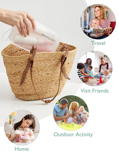 Momcozy - Push-Press Design Bottle Brush Kit - Pink