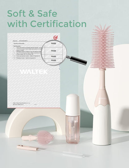 Momcozy - Push-Press Design Bottle Brush Kit - Pink