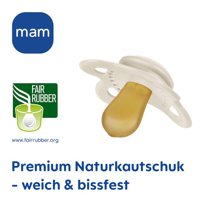 MAM Original - Pack of 2 natural rubber Pacifiers - 0-6 Months - Fox/Owl Pink