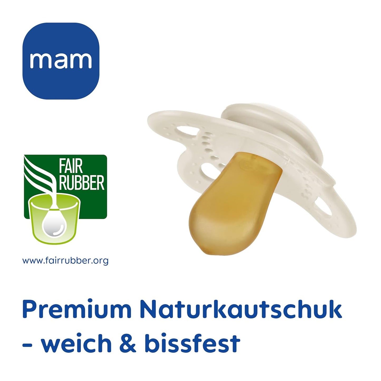 MAM Original - Pack of 2 natural rubber Pacifiers - 0-6 Months - Bear/Otter Blue