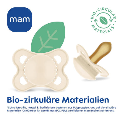 MAM Original - Pack of 2 natural rubber Pacifiers - 0-6 Months - Bear/Otter Blue