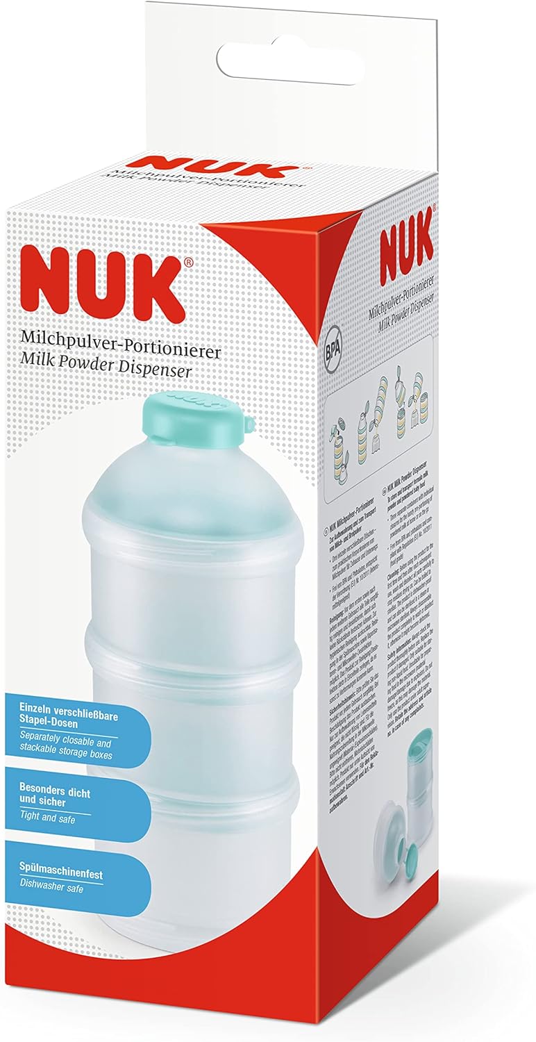 NUK milk powder Dispensers BPA-Free, Set of 3, petrol