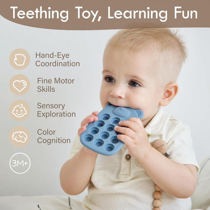 Silicone Phone Press Toy - Blue