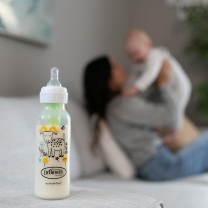 Narrow Neck Options+ Bottle 250ml, Green, 2-pack / Squirrel & Goat