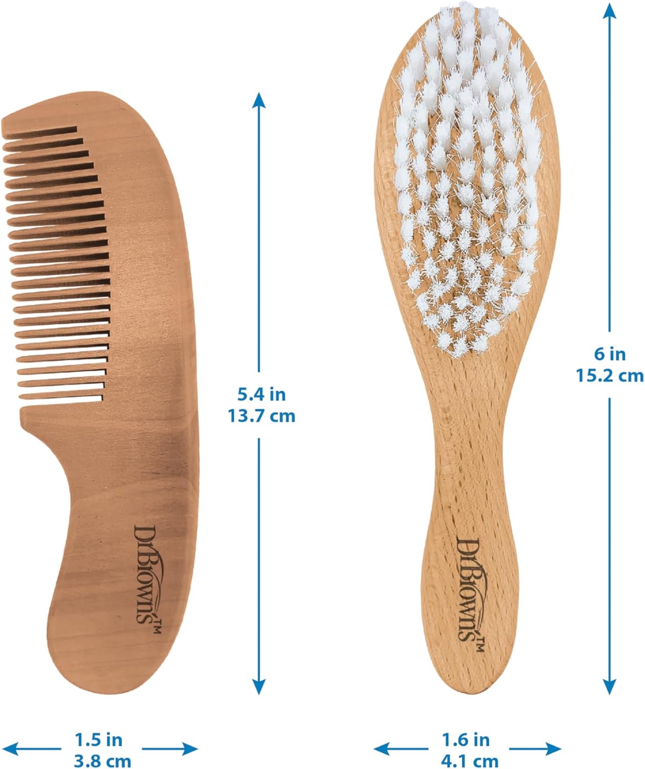 Dr. Brown's Soft and Safe Baby Brush + Comb