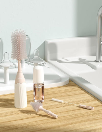 Momcozy - Push-Press Design Bottle Brush Kit - Pink