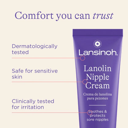 Lansinoh - Lanolin Nipple Cream for Sore Nipples & Cracked Skin, 40 ml