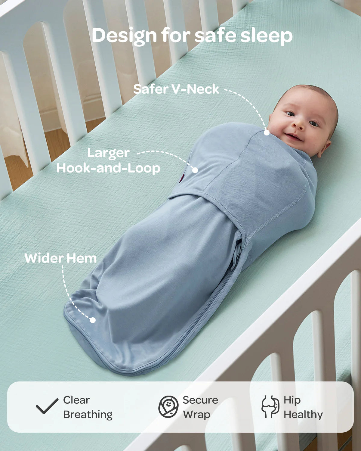 Momcozy Easy Swaddle Wrap - Pack of 2 - SERENITY