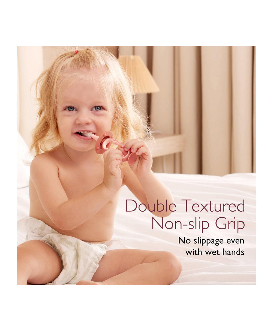 MomCozy Baby Silicone Toothbrush & Tongue Cleaner, 36 Months+, Green