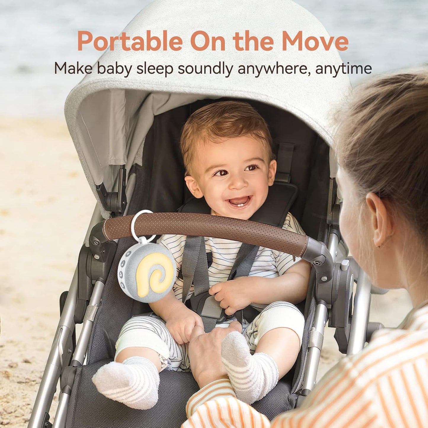 Dreamegg D11 - White Noise Sound Machine with Night Light - Orange