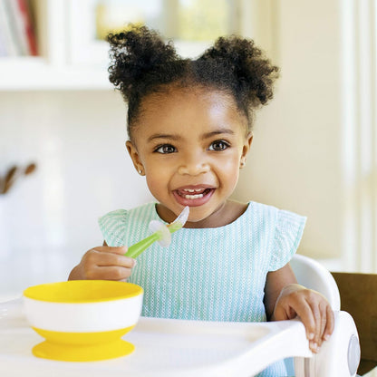 Munchkin Gentle Scoop Silicone Training Spoons - 6m+, 1 Pack (2 Spoons), Green/Blue