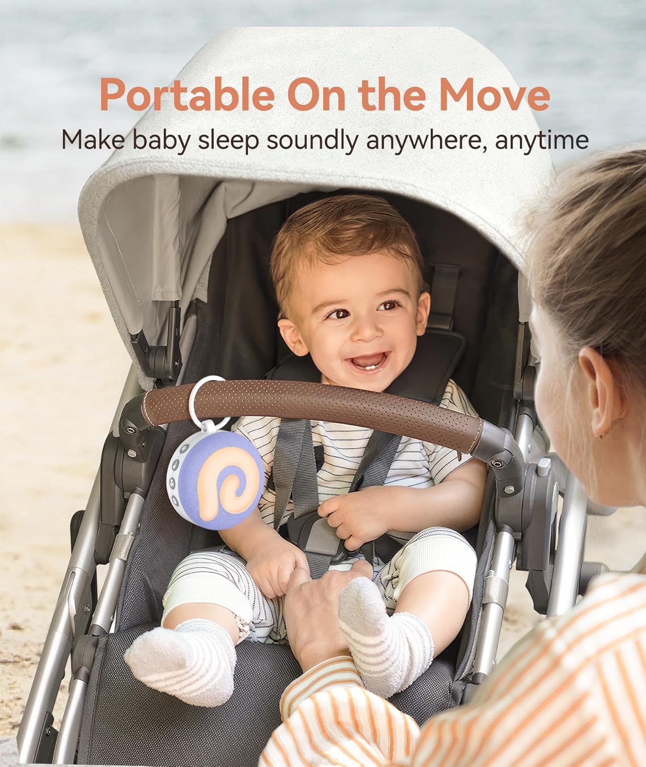 Dreamegg D11 - White Noise Sound Machine with Night Light - Lilac/Purple