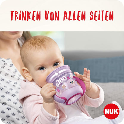 NUK Mini Magic Drinking Cup - 360° Drinking Rim - 160 ml - 6+ Months, Turquoise
