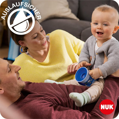 NUK Mini Magic Drinking Cup - 360° Drinking Rim - 160 ml - 6+ Months, Turquoise