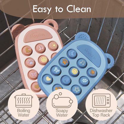 Silicone Phone Press Toy - Blush