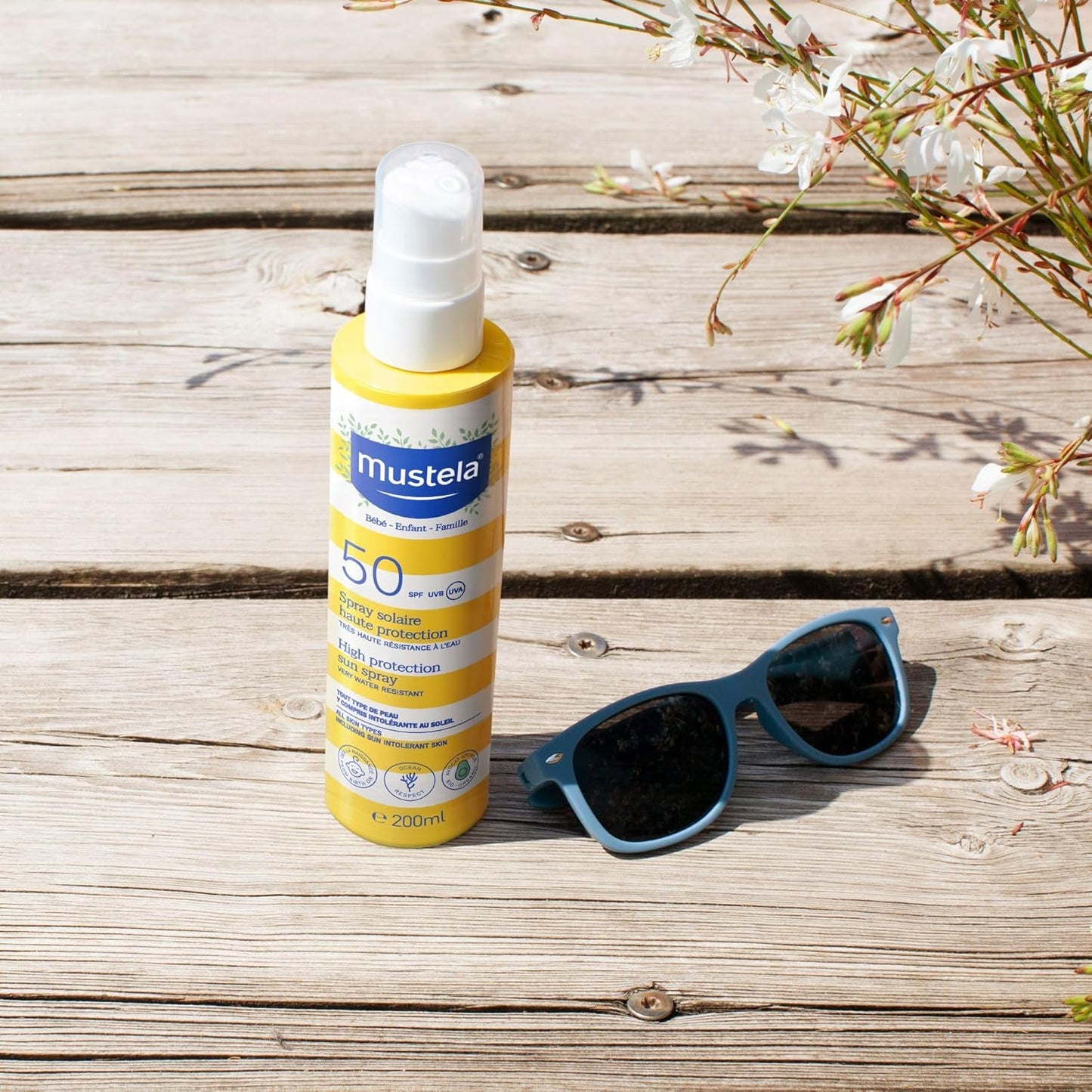 Mustela High Protection Sun Spray SPF50 – Organic Avocado- Baby & Adult Safe- 200ml