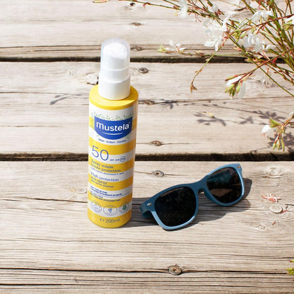 Mustela High Protection Sun Spray SPF50 – Organic Avocado- Baby & Adult Safe- 200ml