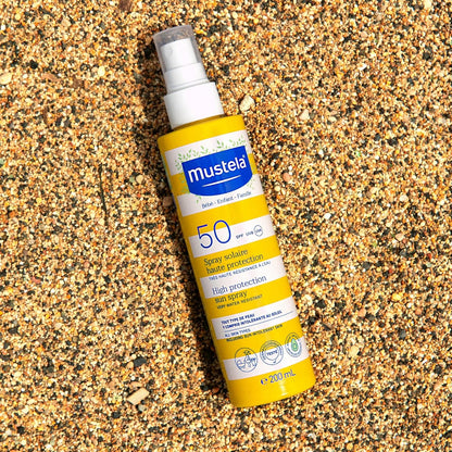 Mustela High Protection Sun Spray SPF50 – Organic Avocado- Baby & Adult Safe- 200ml