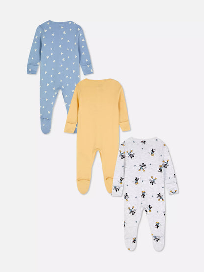 Pack of 3 Mickey Mouse sleepsuits