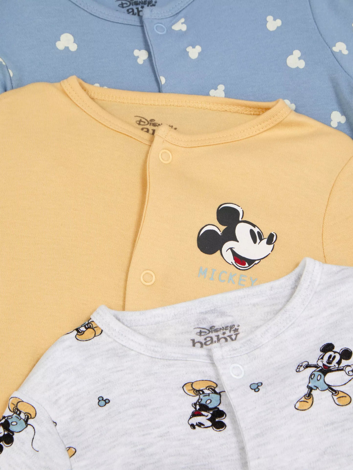 Pack of 3 Mickey Mouse sleepsuits