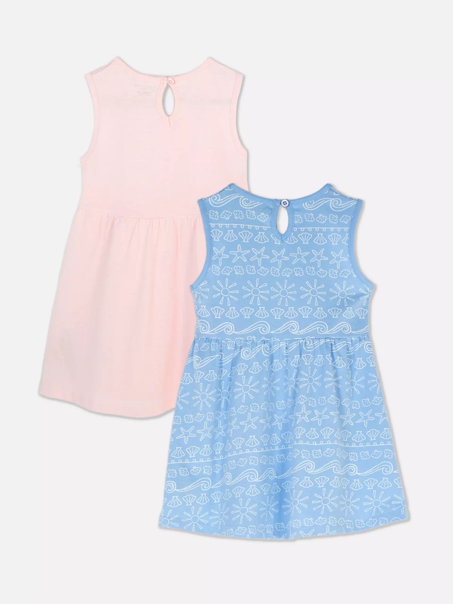 Pack of 2 baby girl jersey cotton dresses