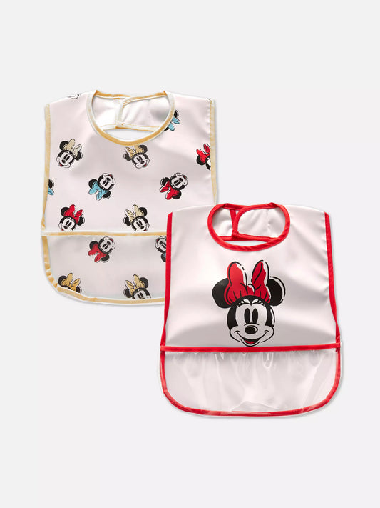 Pack of 2 wipeable bibs with pocket - Minnie Mouse