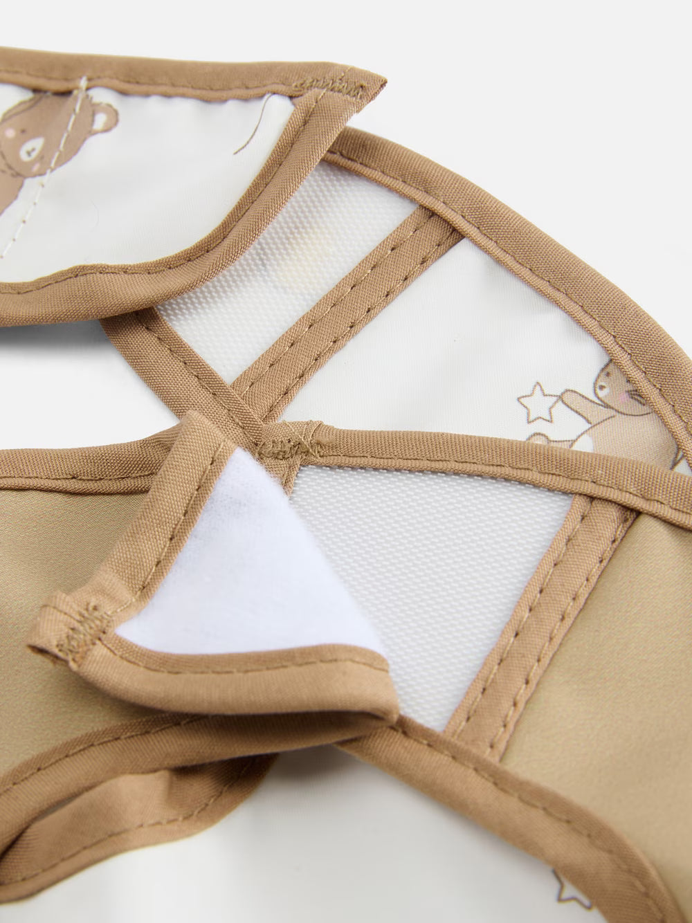 Pack of 2 wipeable bibs with pocket - Bear