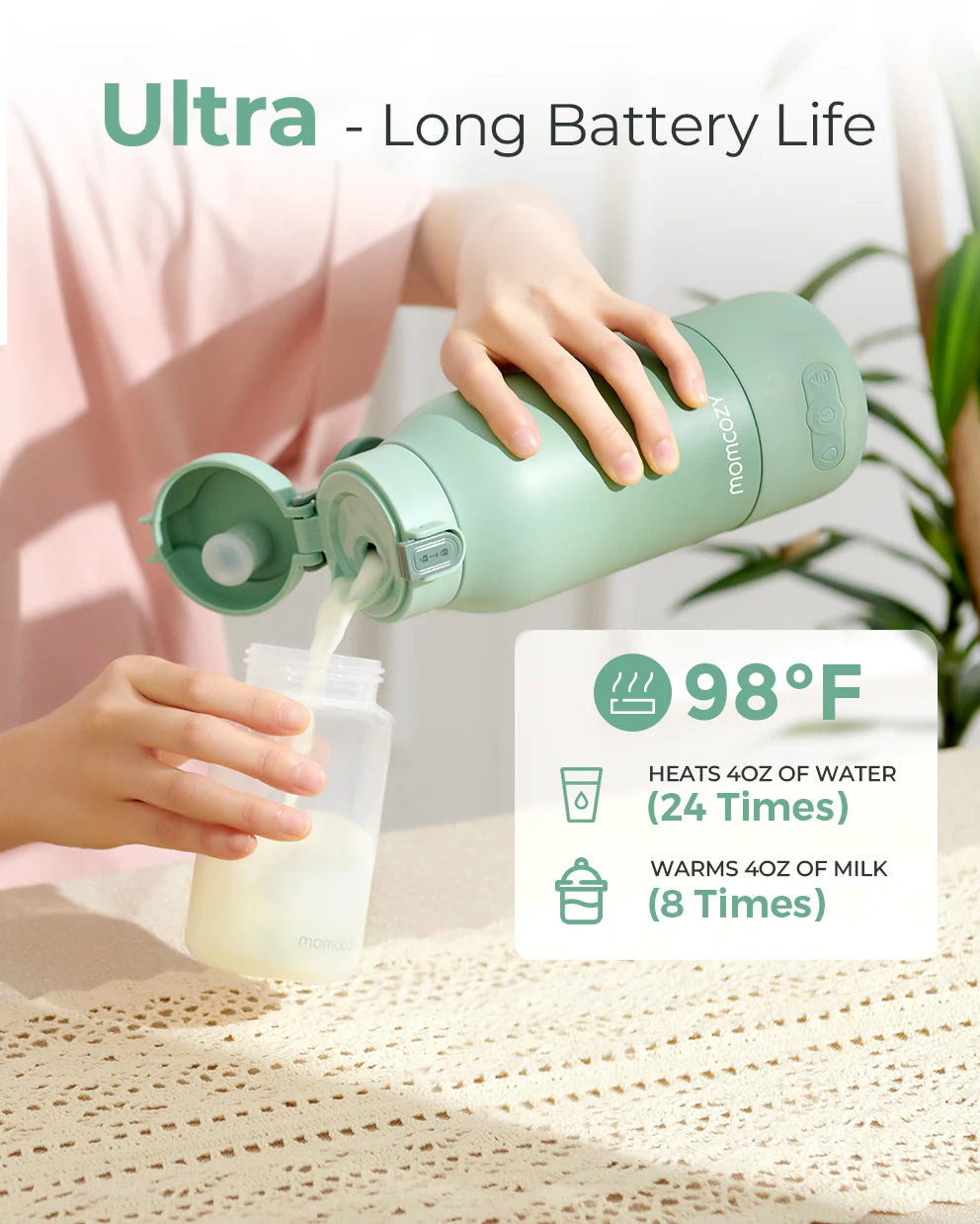 Momcozy - Superfast Portable Baby Bottle Warmer for Travel