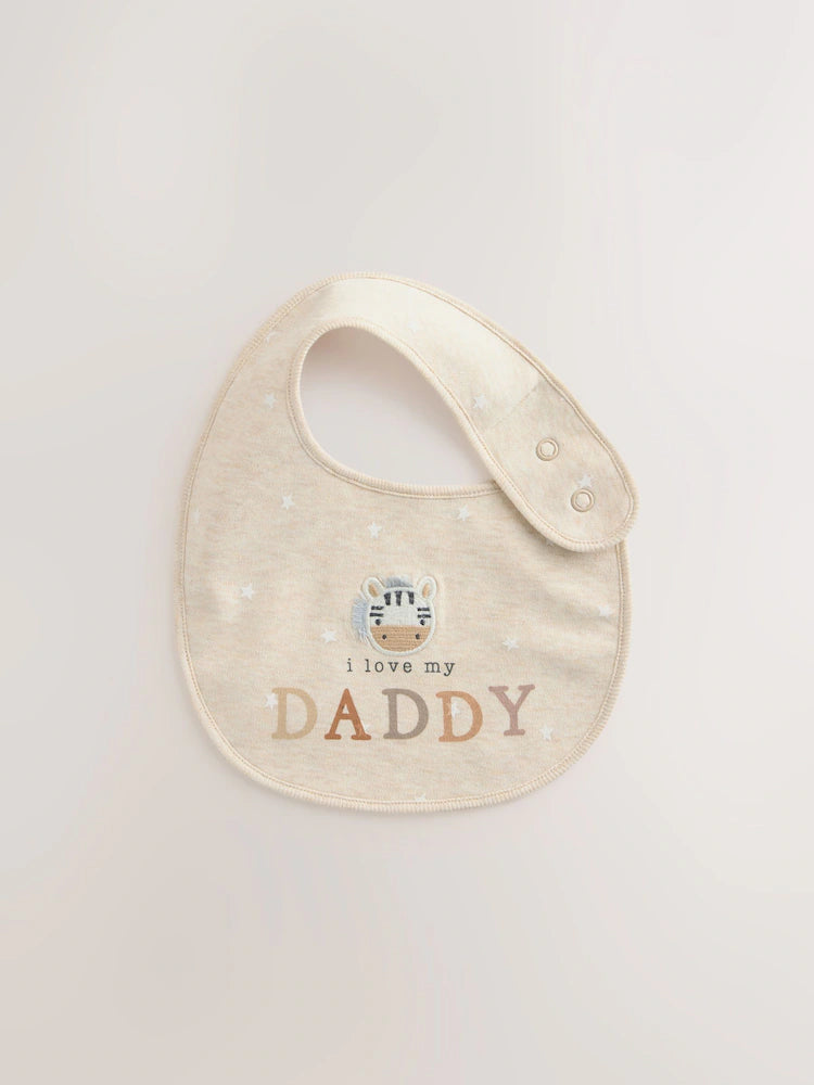 2pk - Neutral I Love My Mummy/Daddy Baby Bibs