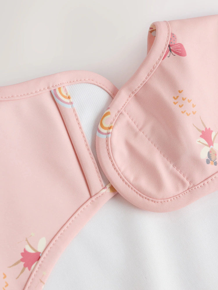 Pink Unicorn Fairies - Weaning And Feeding Sleeved Bib