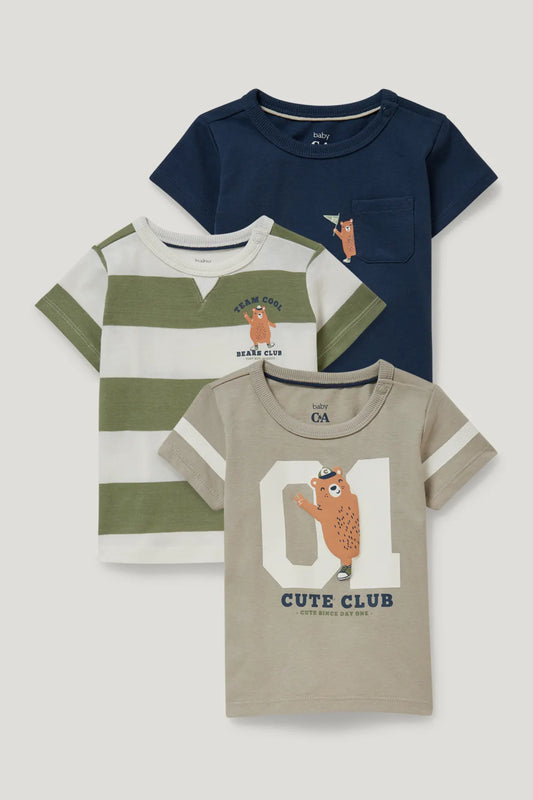 Pack of 3 T-shirts - Cute Bear club
